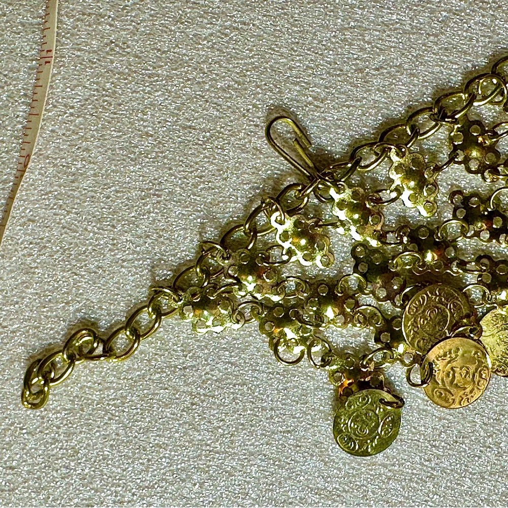 Vintage Coin Belly Dancer Belt with Bells - Picture 4 of 7